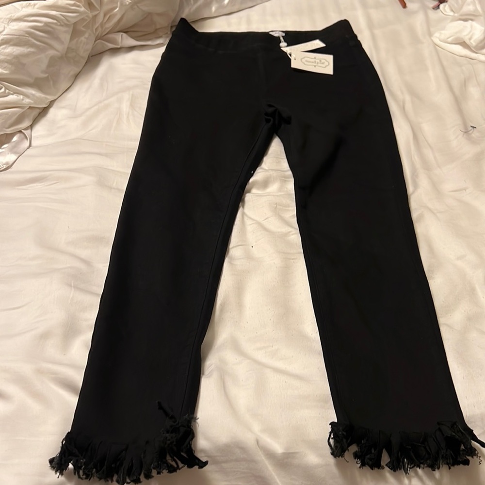 Mud pie black legging/Jegging small girls pull on waste band.
